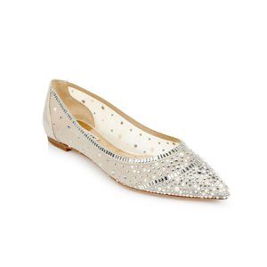 Badgley Mischka Silver Flats